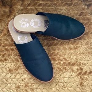 Sorel Leather Slide Black